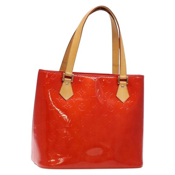 LOUIS VUITTON Monogram Vernis Houston Hand Bag Red M91092 - Picture 1 of 16